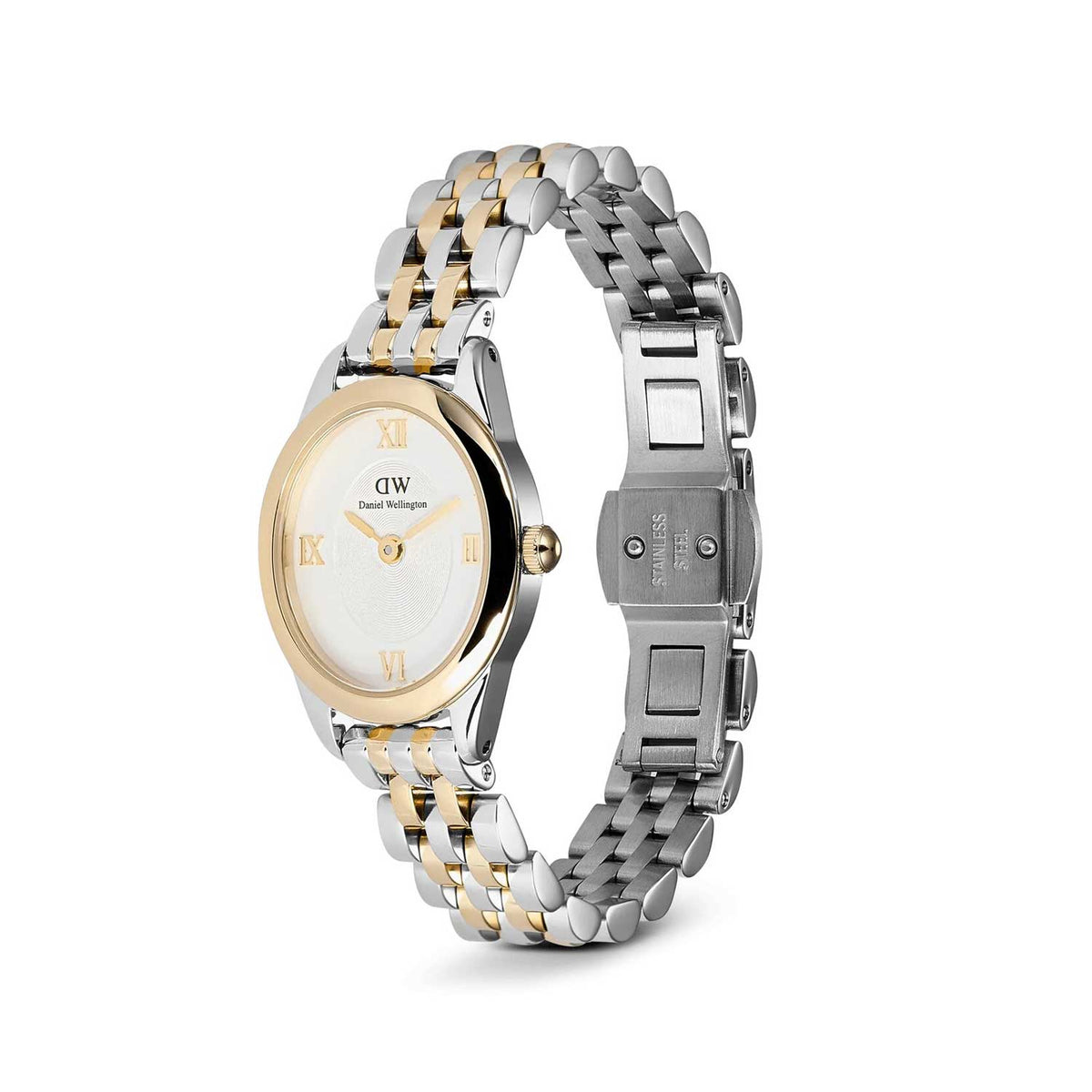 Daniel Wellington Ladies Ophelia Mini Two-Tone Watch, Gold & Silver