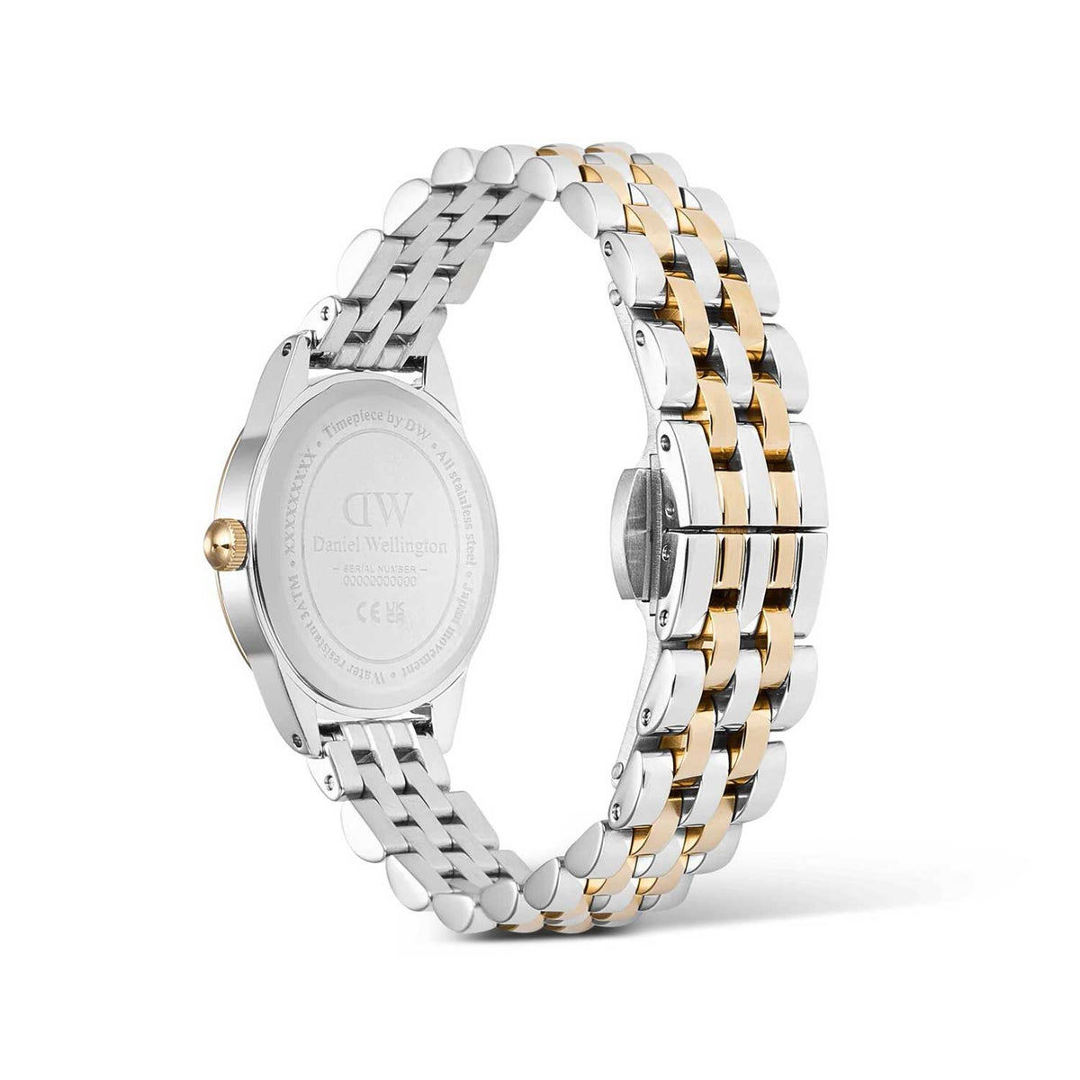 Daniel Wellington Ladies Ophelia Mini Two-Tone Watch, Gold & Silver