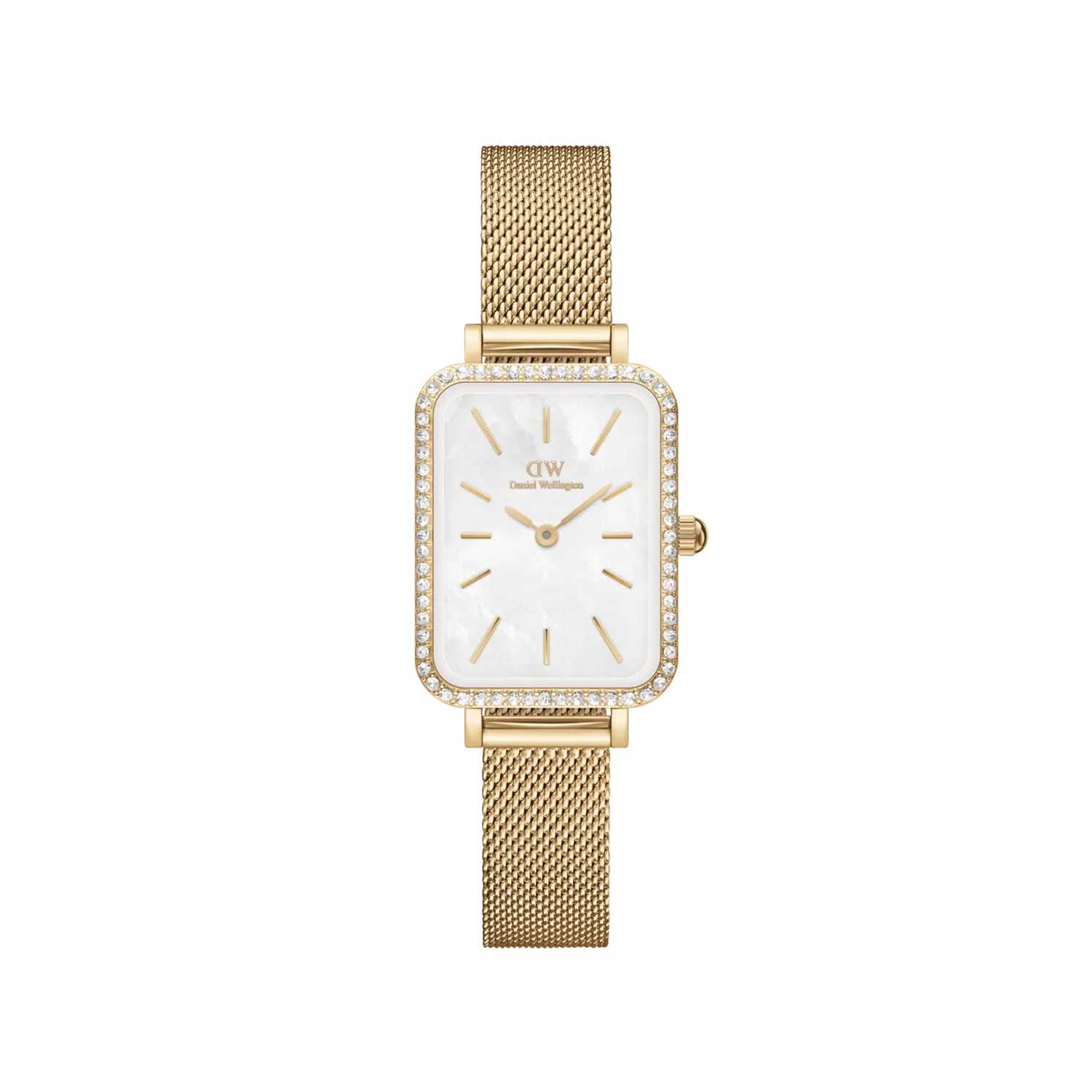 Daniel Wellington Quadro Lumine Bezel Watch, Gold - McElhinneys