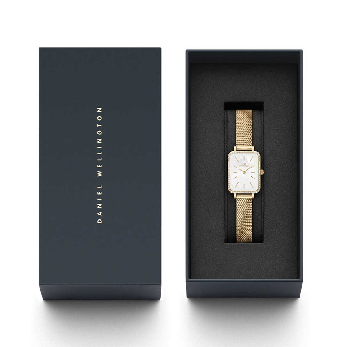 Daniel Wellington Quadro Lumine Bezel Watch, Gold