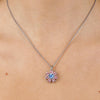 Dyrberg/Kern Delise Light Blue & Rose Crystal Necklace, Gold