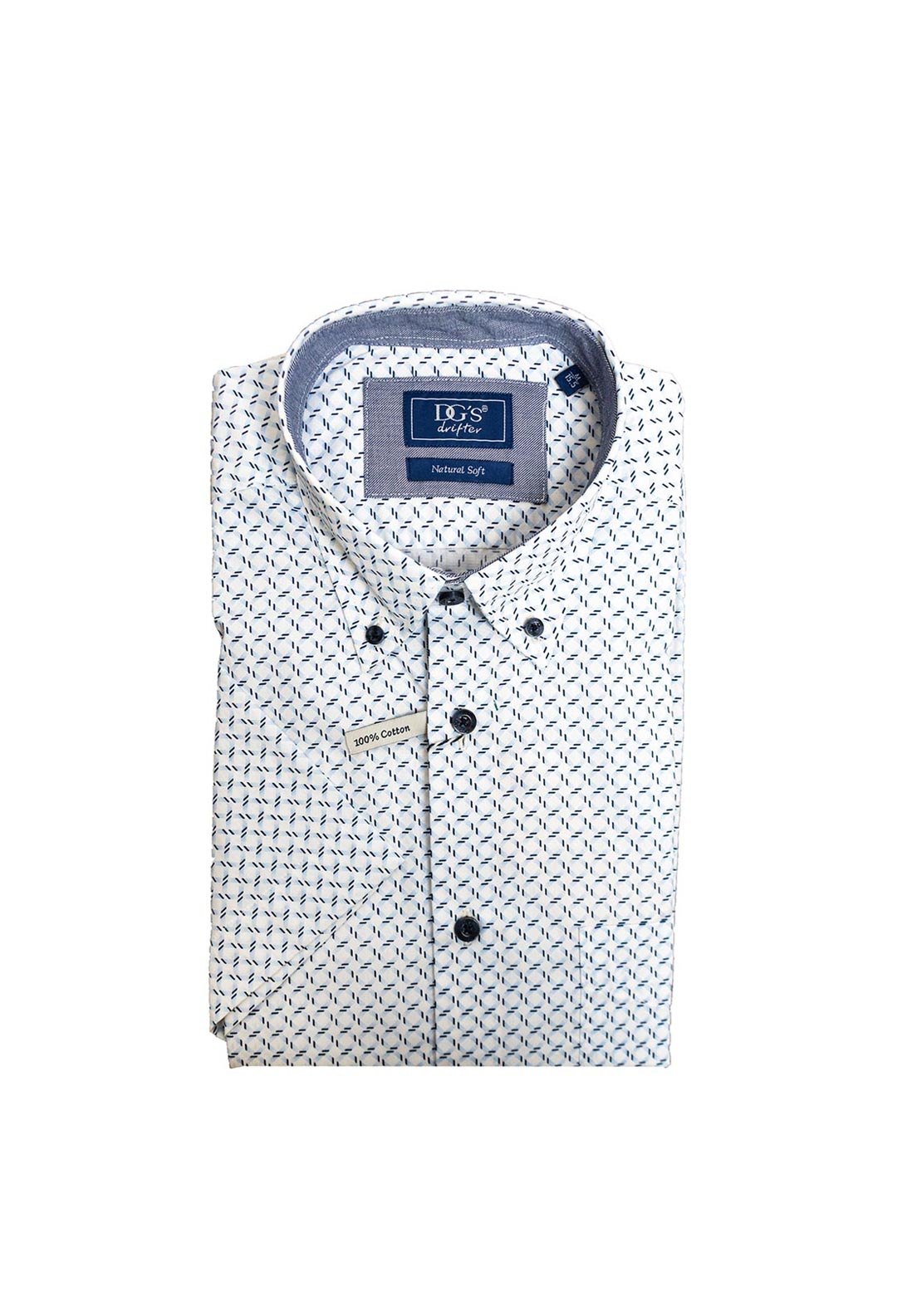 Daniel Grahame Geo Print Short Sleeve Shirt, Blue Multi
