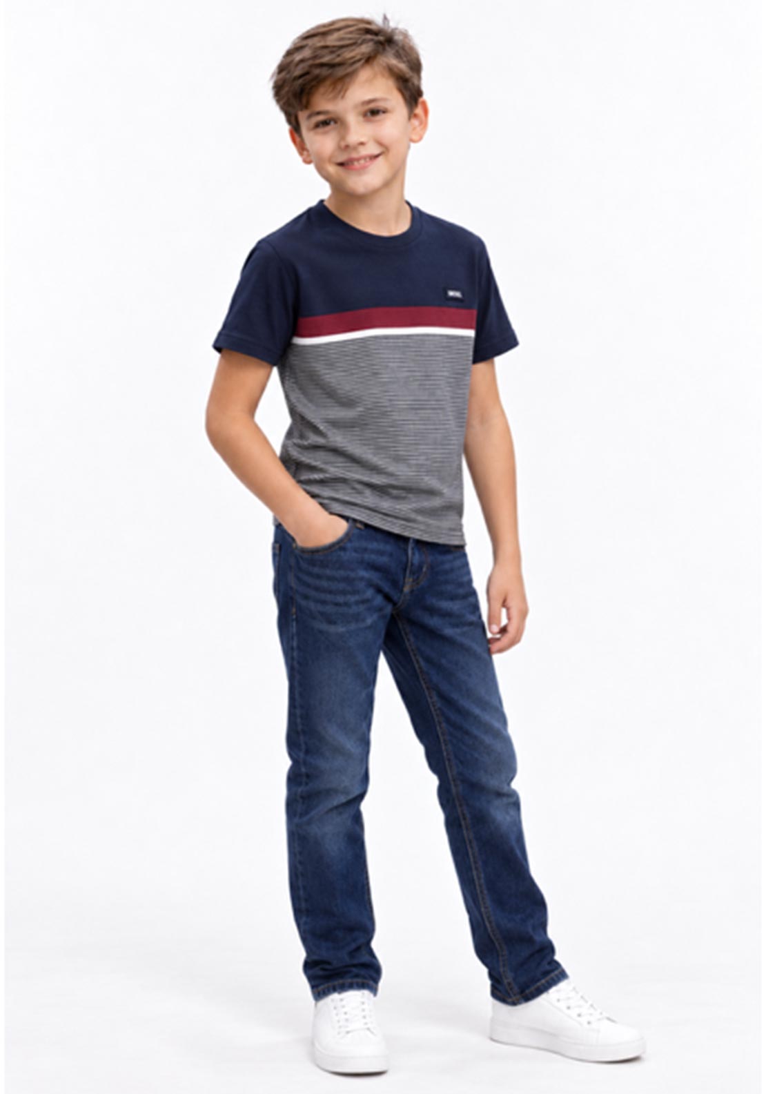 Diesel Boys Lennon Short Sleeve Tee, Navy