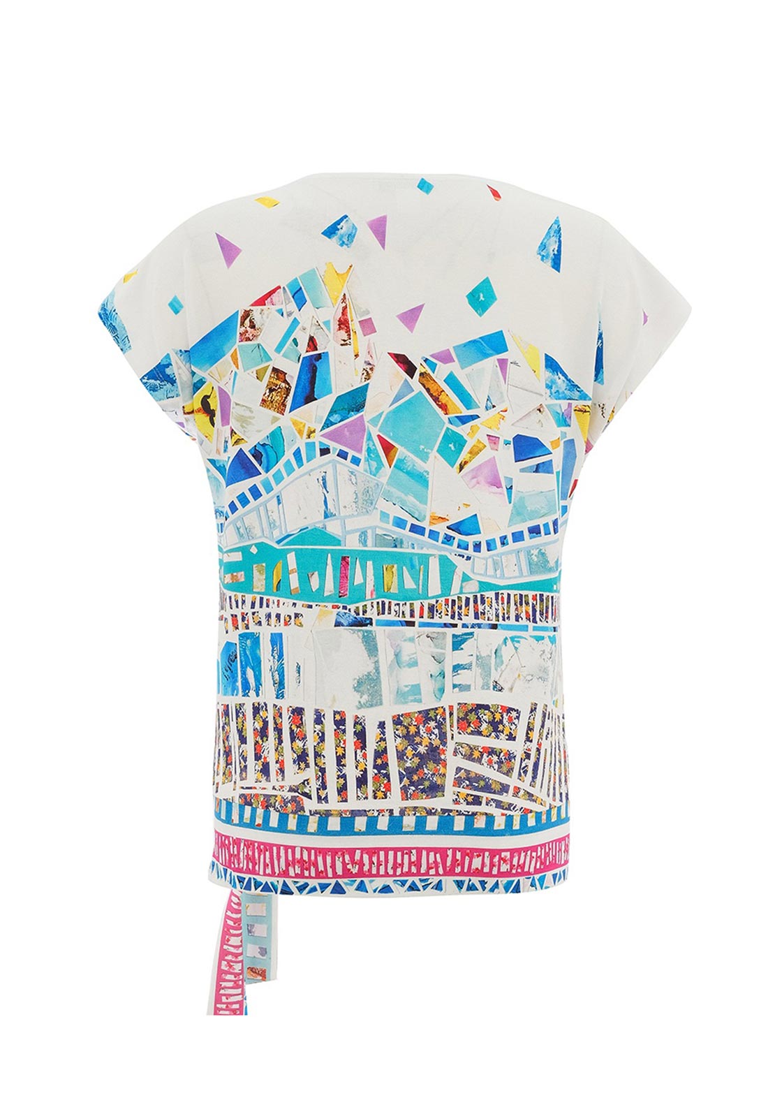 Dolcezza All-Over Print Short Sleeved T-Shirt, Blue Multi