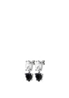 Dyrberg/Kern Anett Drop Earrings, Black & Silver