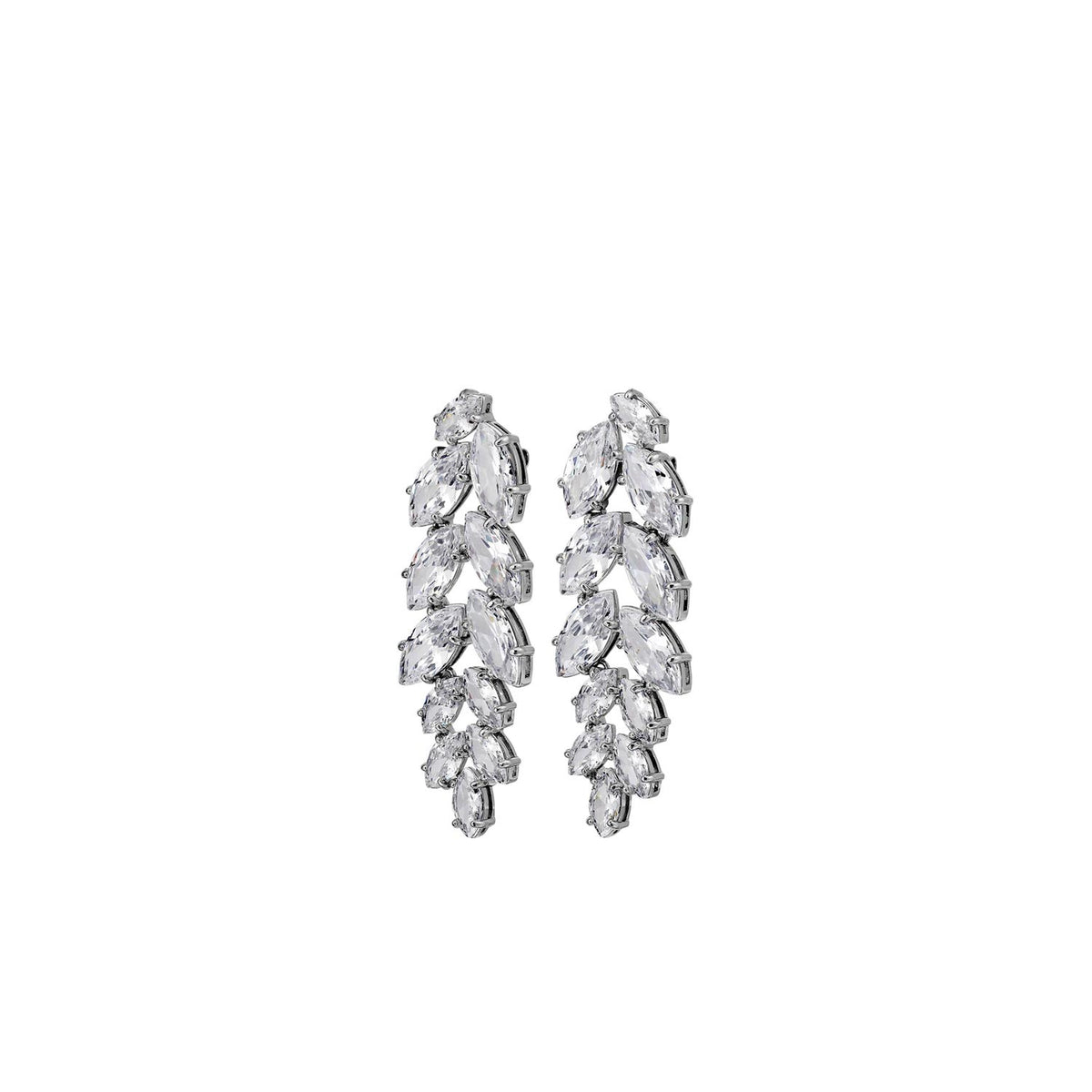 Dyrberg/Kern Banyan Leaf Earrings, Silver