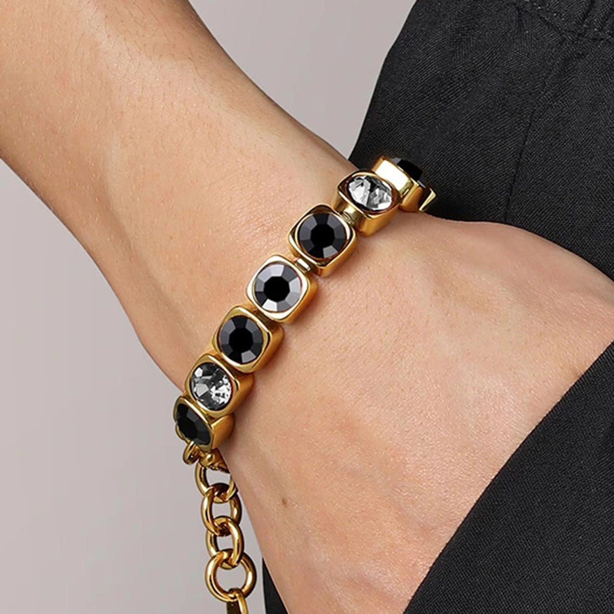 Dyrberg/Kern Conian Bracelet, Gold & Black