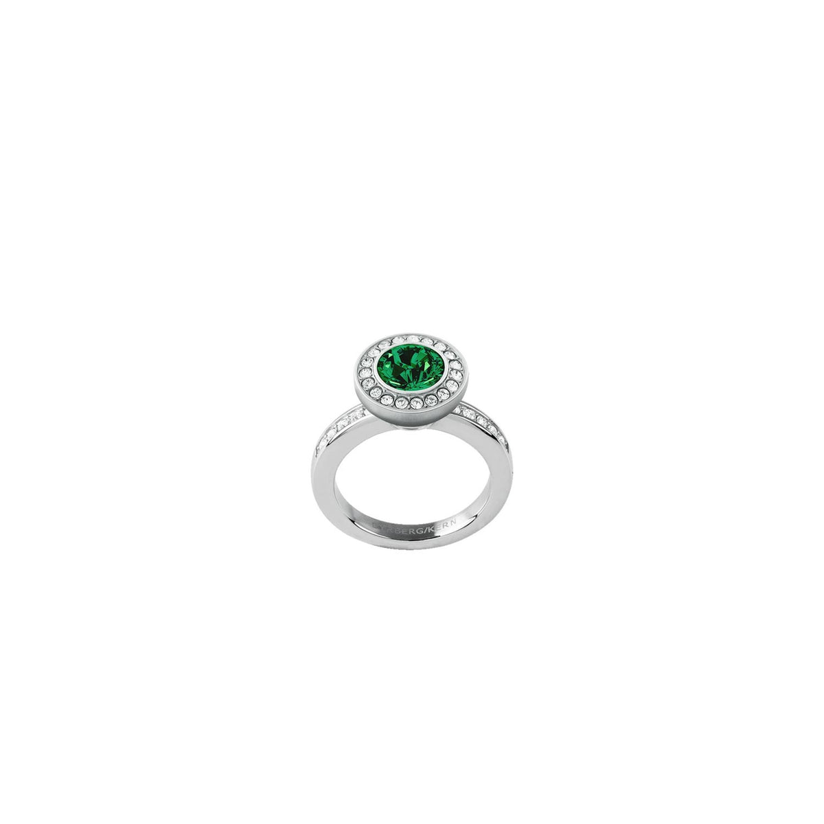 Dyrberg/Kern Grace Ring Topper, Silver & Green