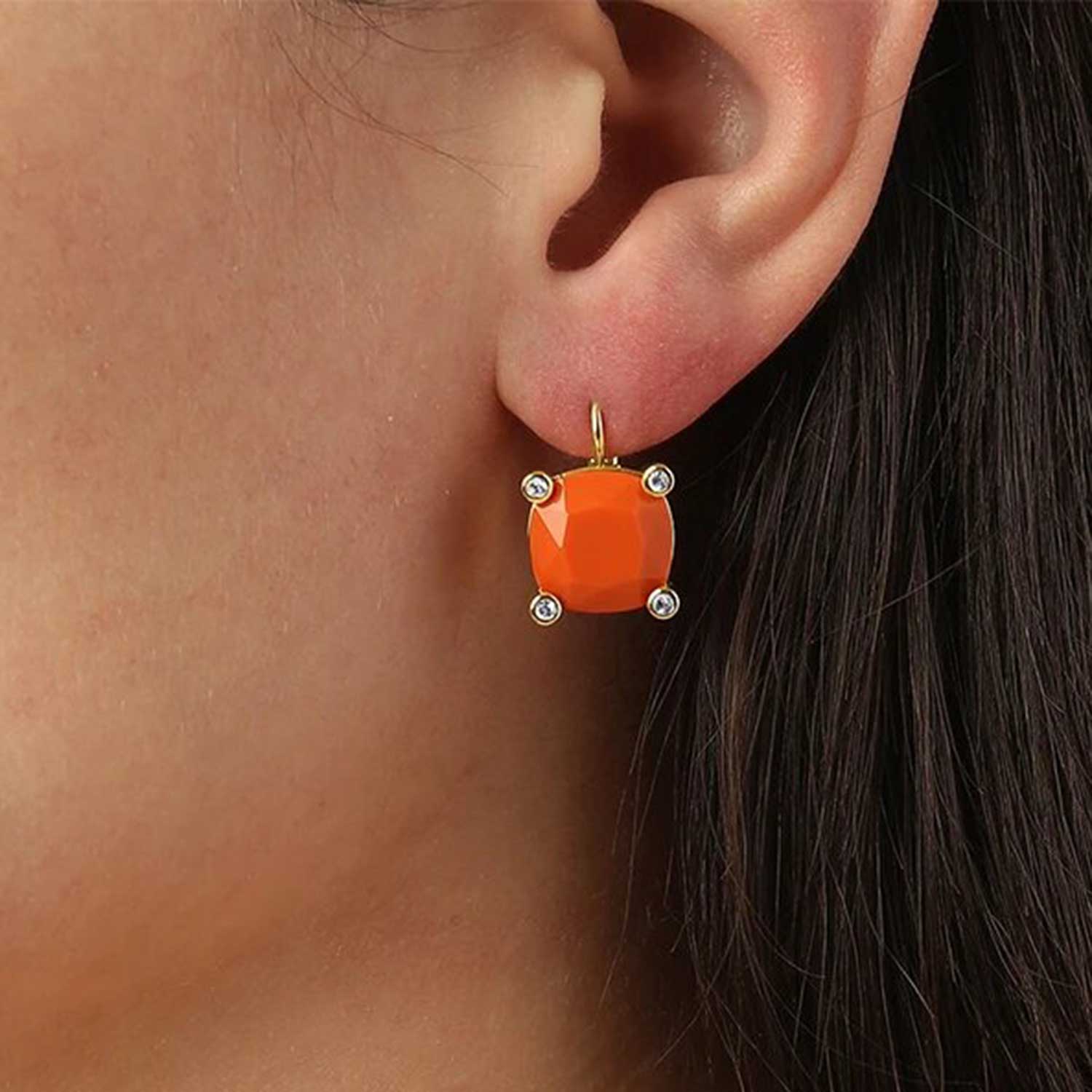 Dyrberg/Kern Tana Earrings, Gold Orange McElhinneys