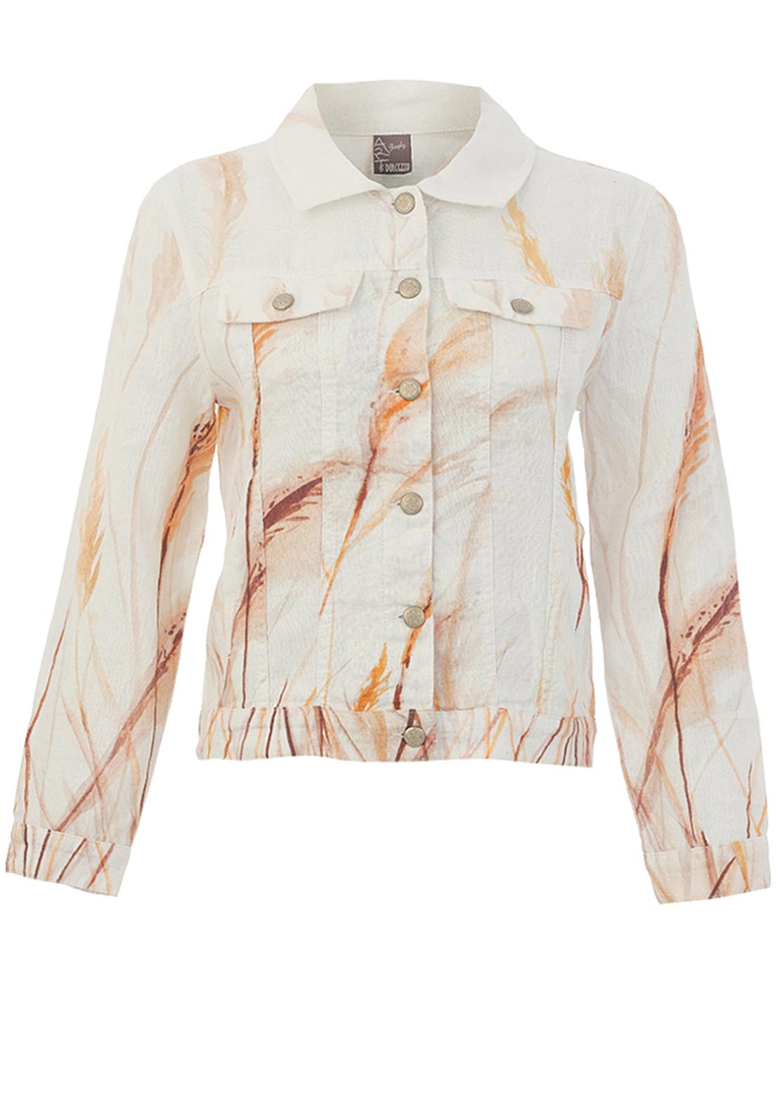 Dolcezza Reeds by the Shore Linen Jacket, Cream