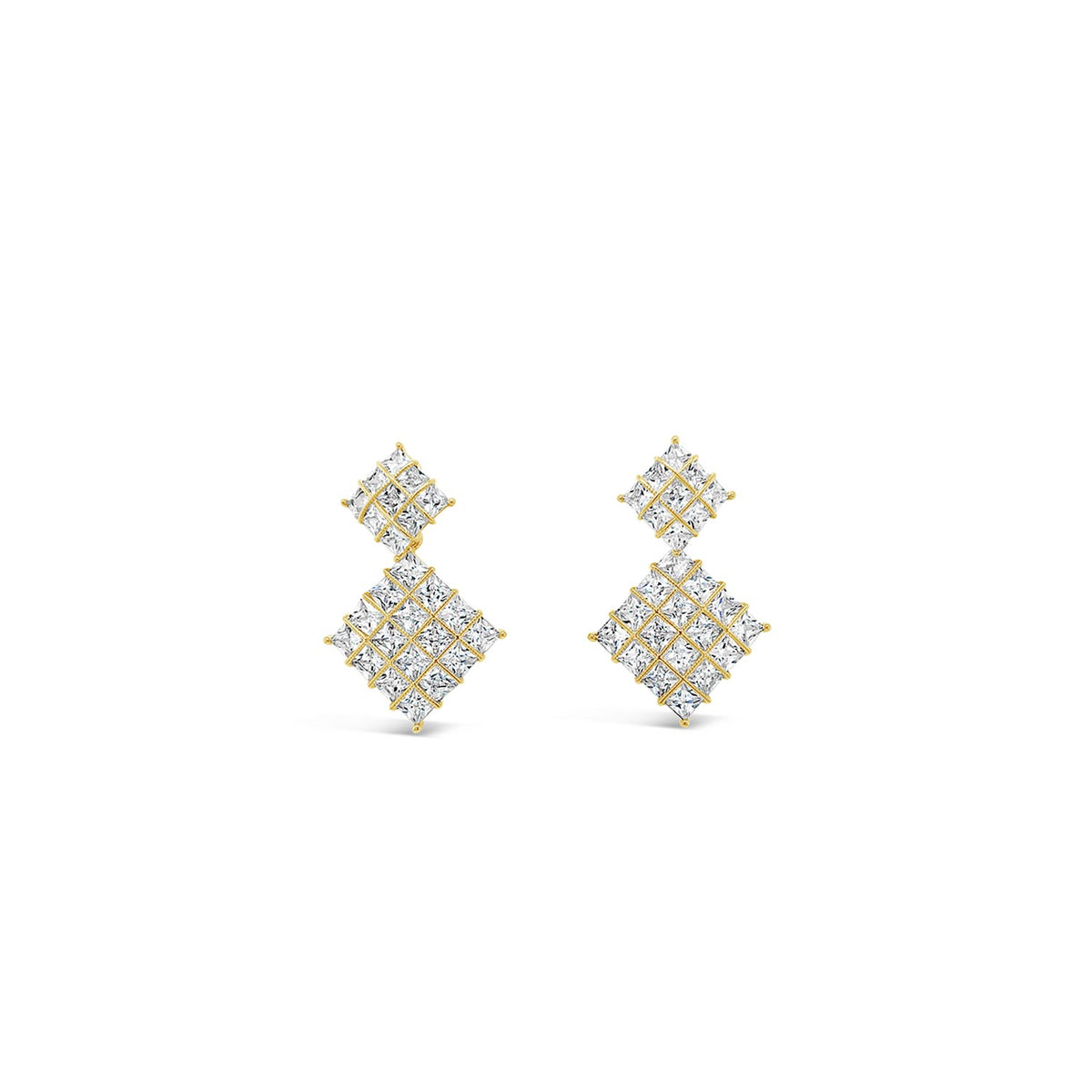 Absolute CZ Drop Earrings, Gold