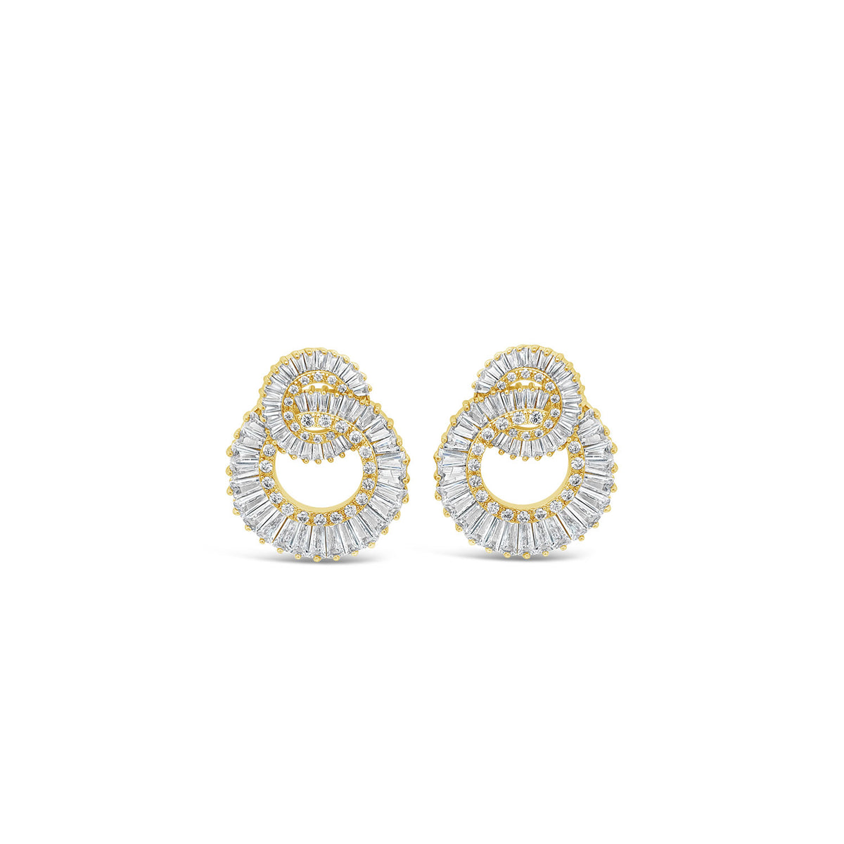 Absolute Interlock Disc Earrings, Gold