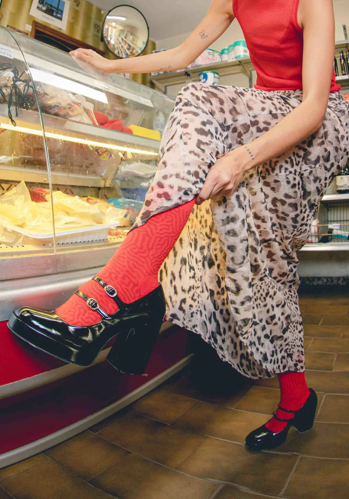 Eat My Socks Hot Chorizo Socks, Red Multi