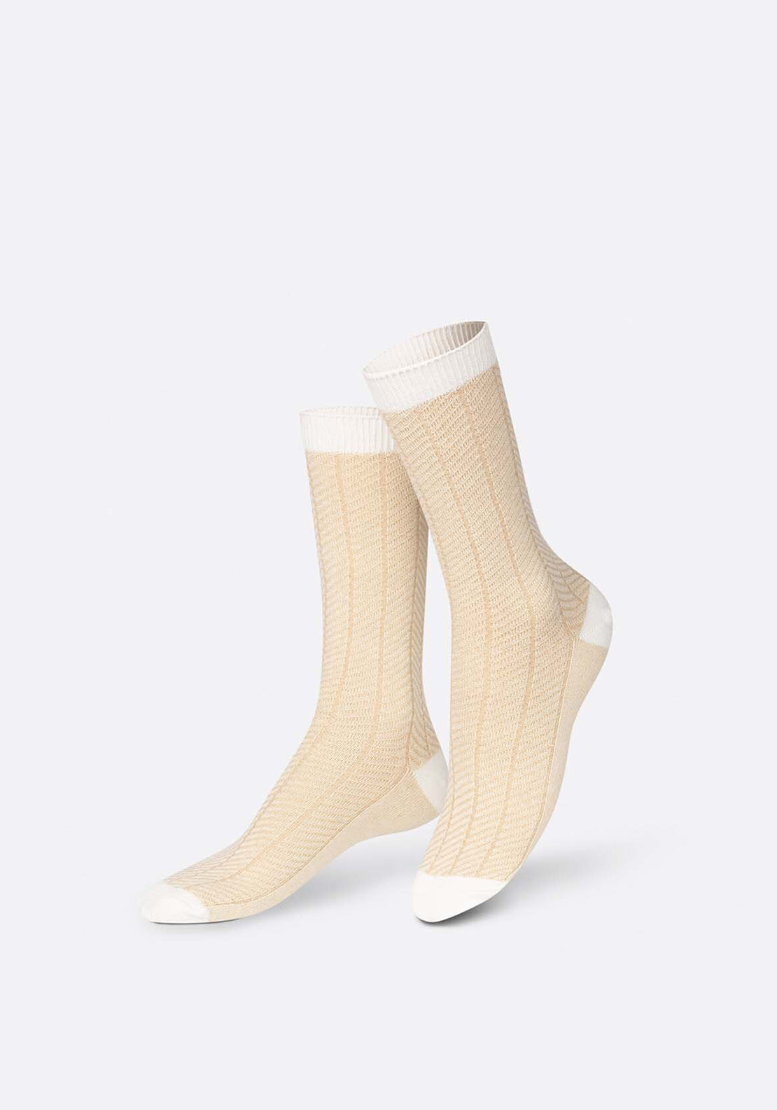Eat My Socks Petit Camembert Socks, Beige
