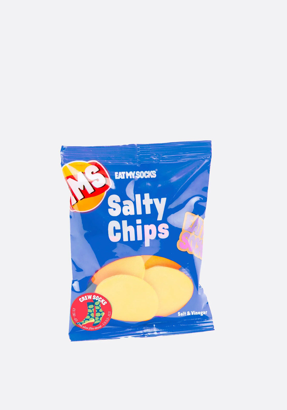 Eat My Socks Salty Chips Socks, Blue Multi