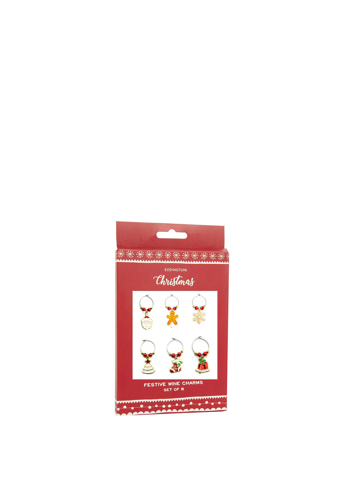 Eddingtons Festive Wine Charms, 6 Piece Set
