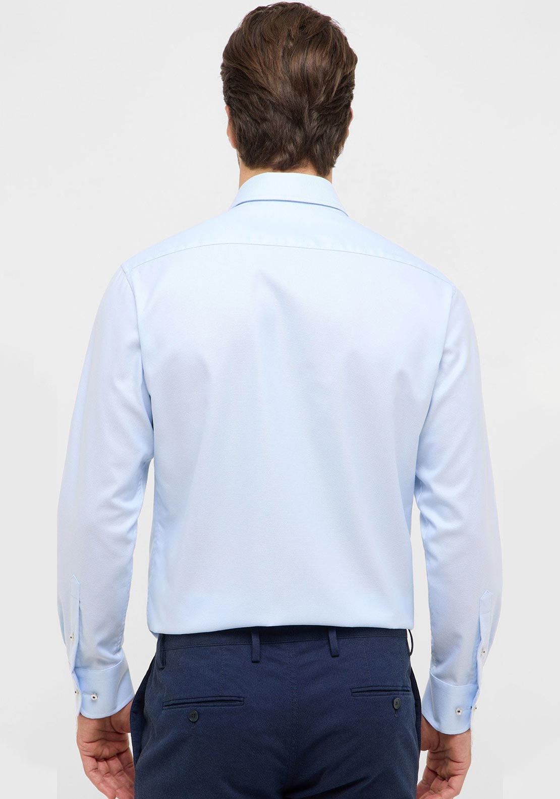 1863 By Eterna Micro Print Modern Fit Shirt, Blue