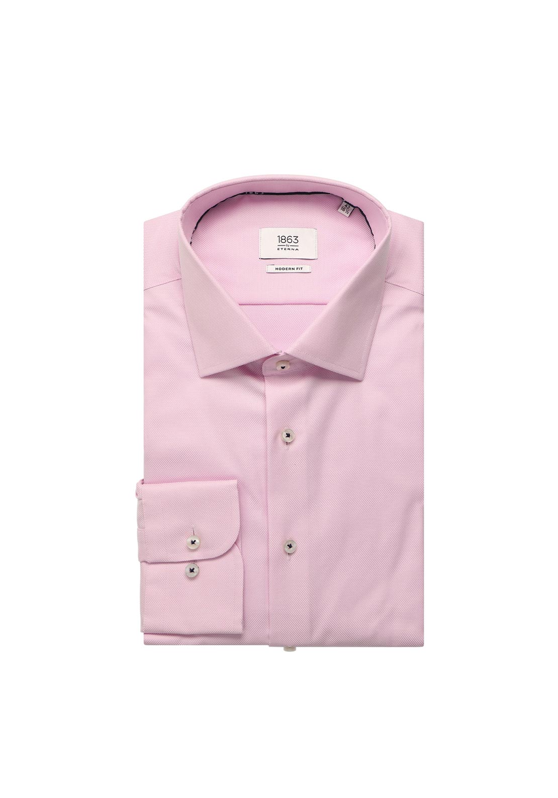 1863 By Eterna Micro Print Modern Fit Shirt, Pink
