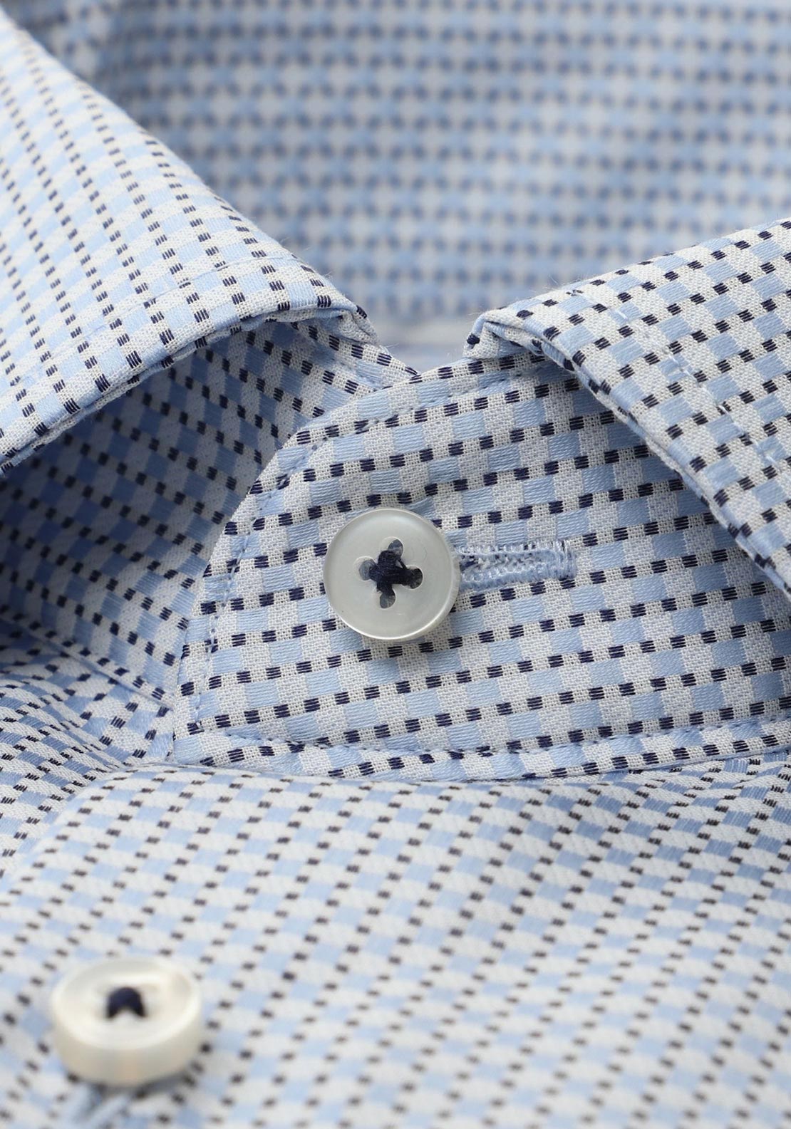 1863 By Eterna Modern Fit Print Shirt, Light Blue