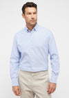 1863 by Eterna Modern Fit Stripe Shirt, Blue & White