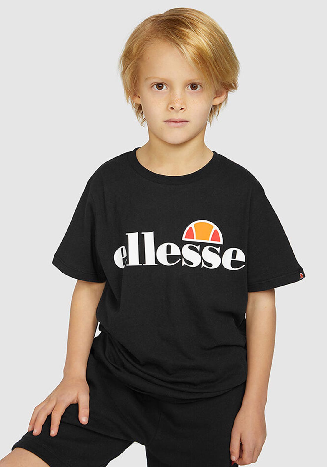 Ellesse Boys Malia Logo T-Shirt, Black McElhinneys