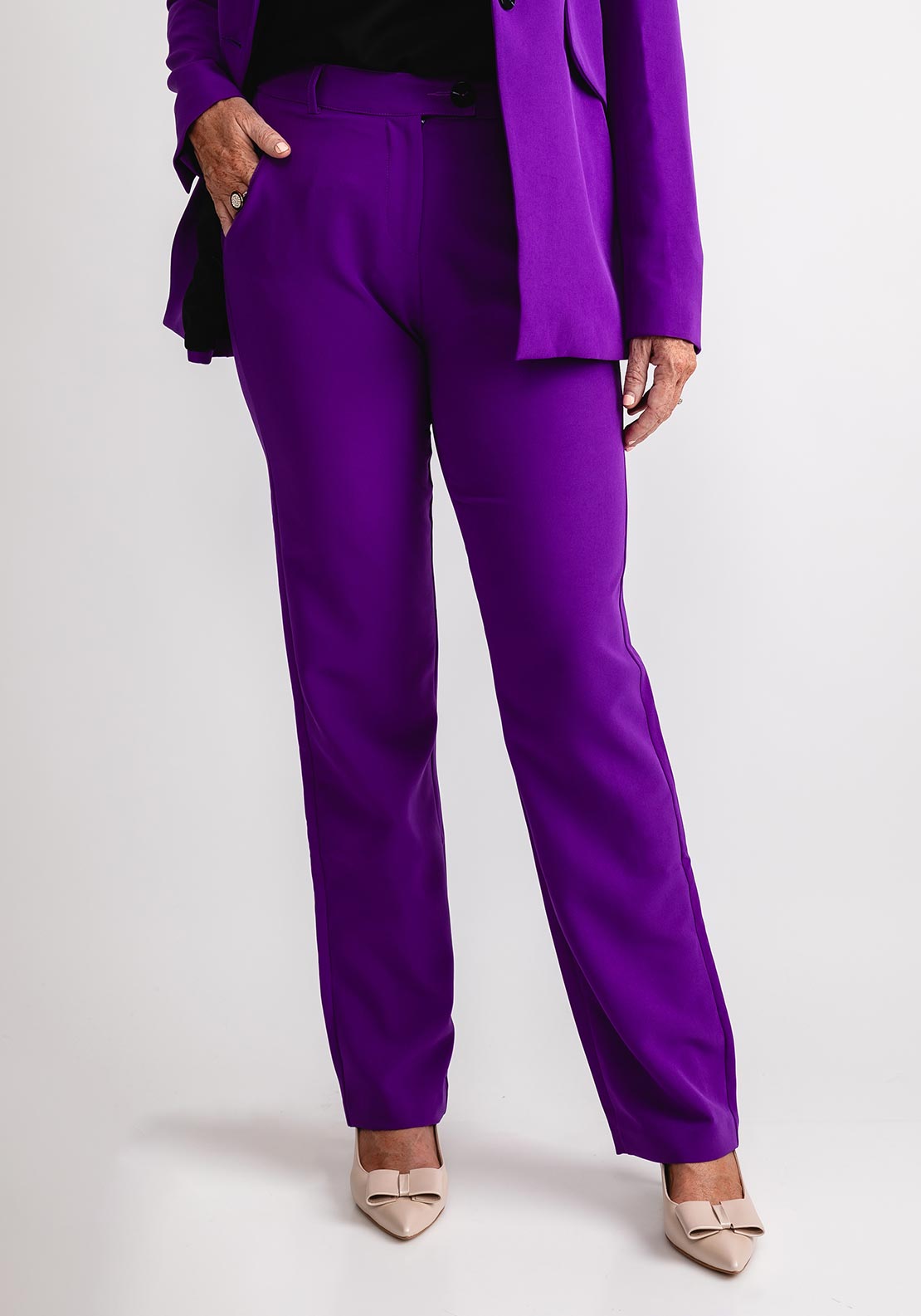 Eva Kayan Straight Leg Trousers, Purple Eva Kayan Straight Leg Trousers, Purple