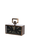 Fern Cottage Antique Brass Rectangular Clock