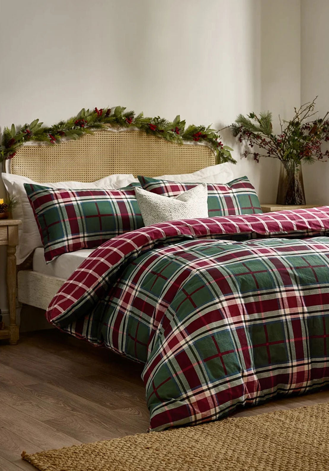 BRAEMAR CHECK DOUBLE DS BERRY PINE