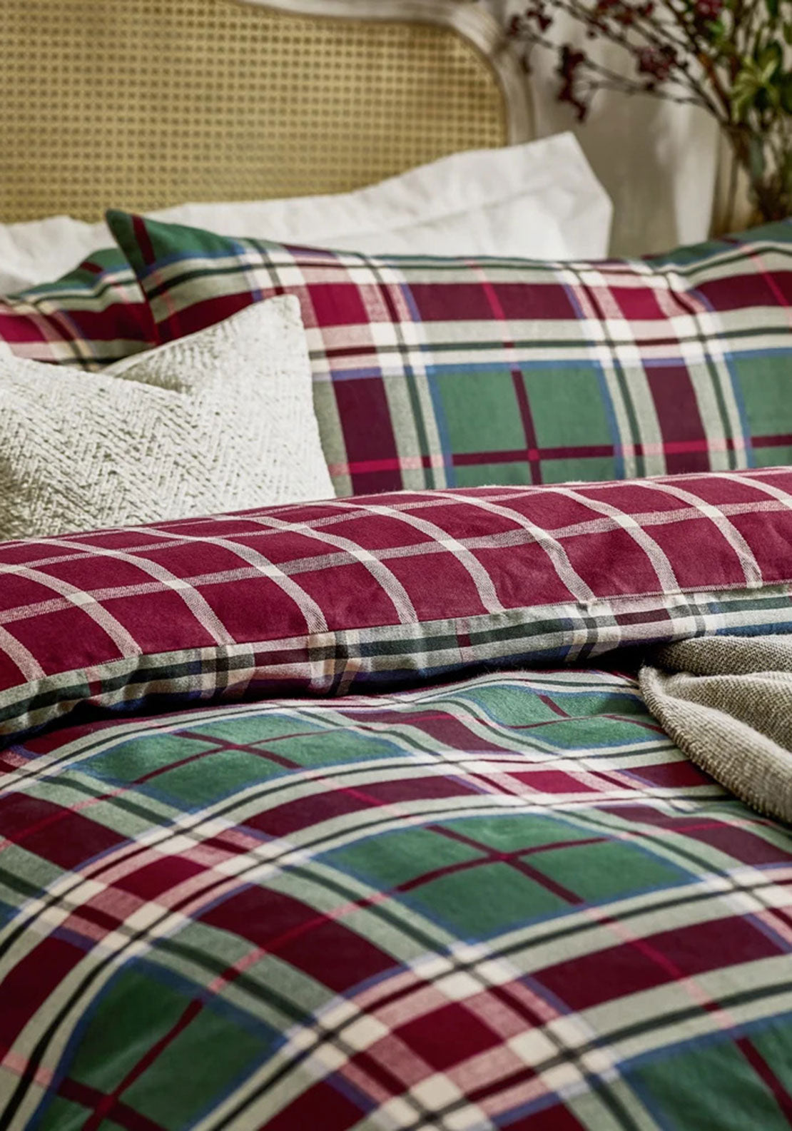 BRAEMAR CHECK DOUBLE DS BERRY PINE