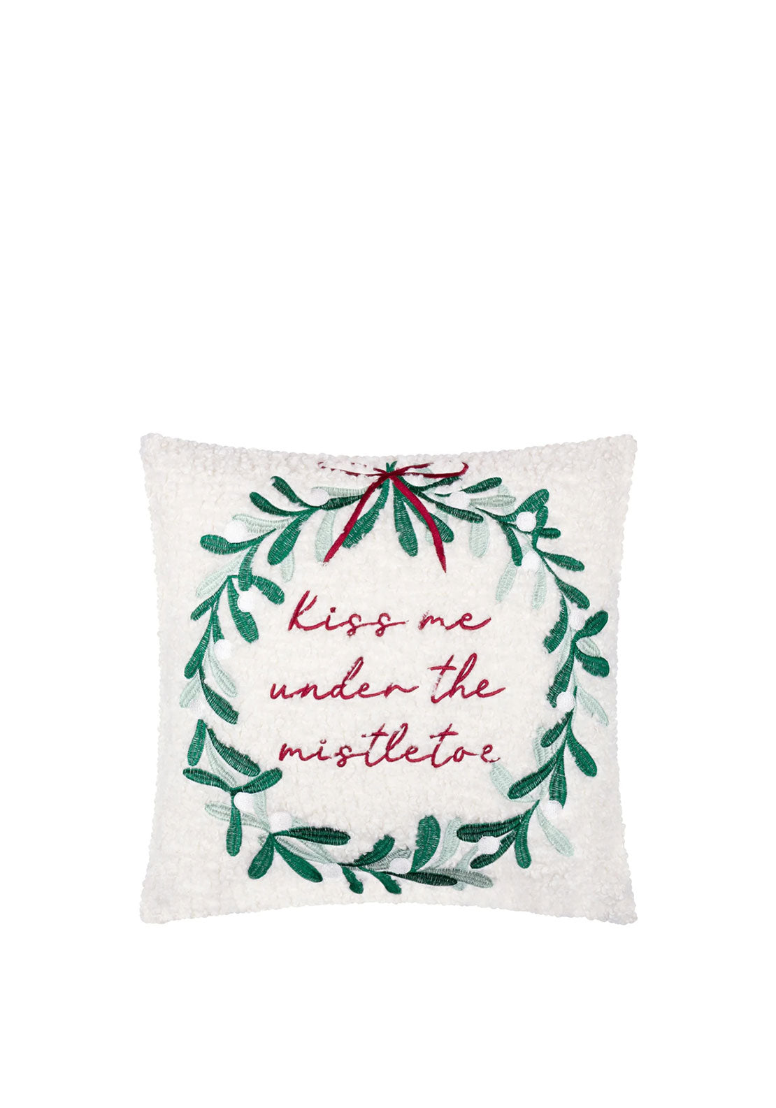 MISTLETOE WREATH 45 X 45 FEATHER CUSHION MULTI