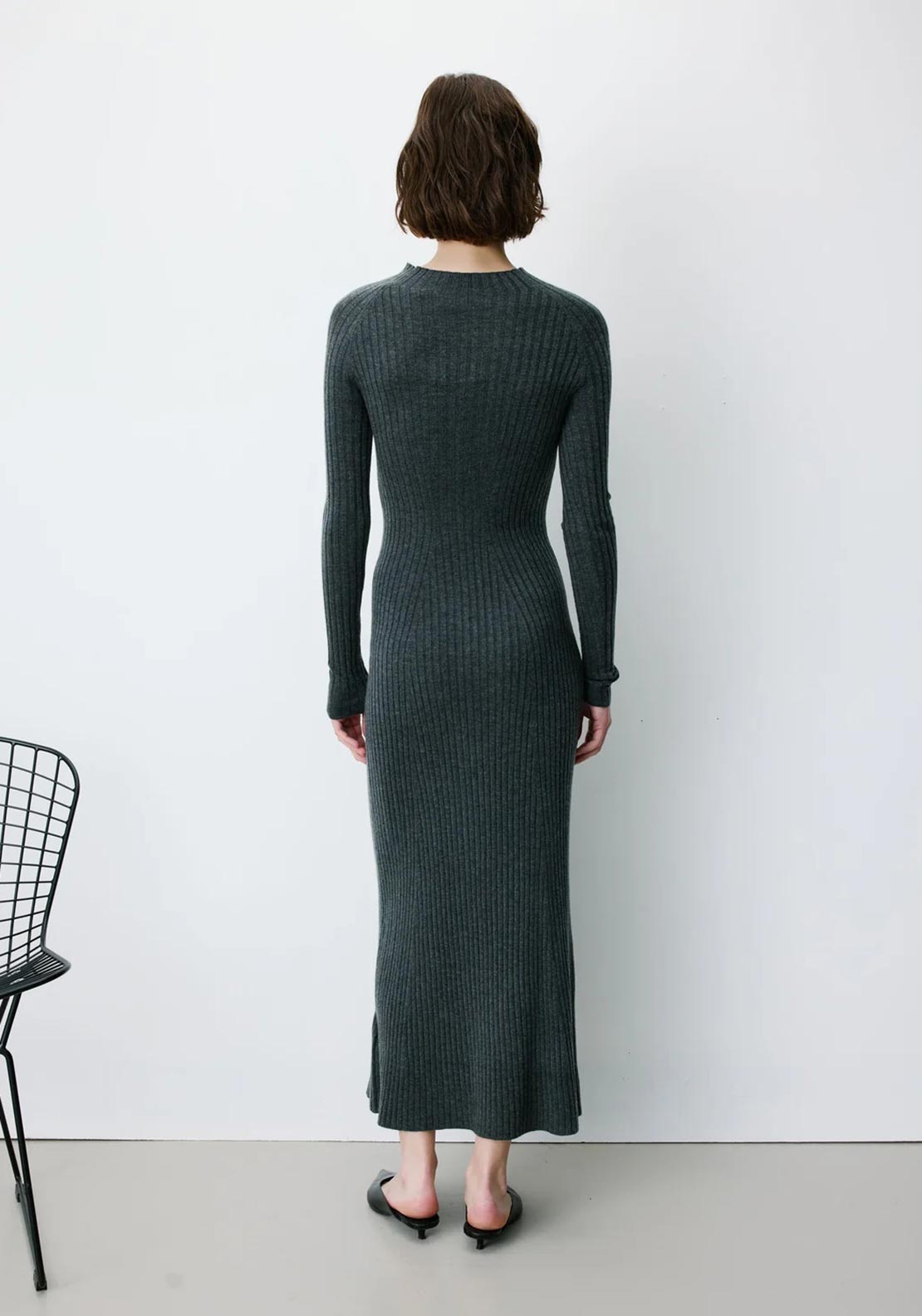 Grace & Mila Alexandra Long Knit Dress, Grey