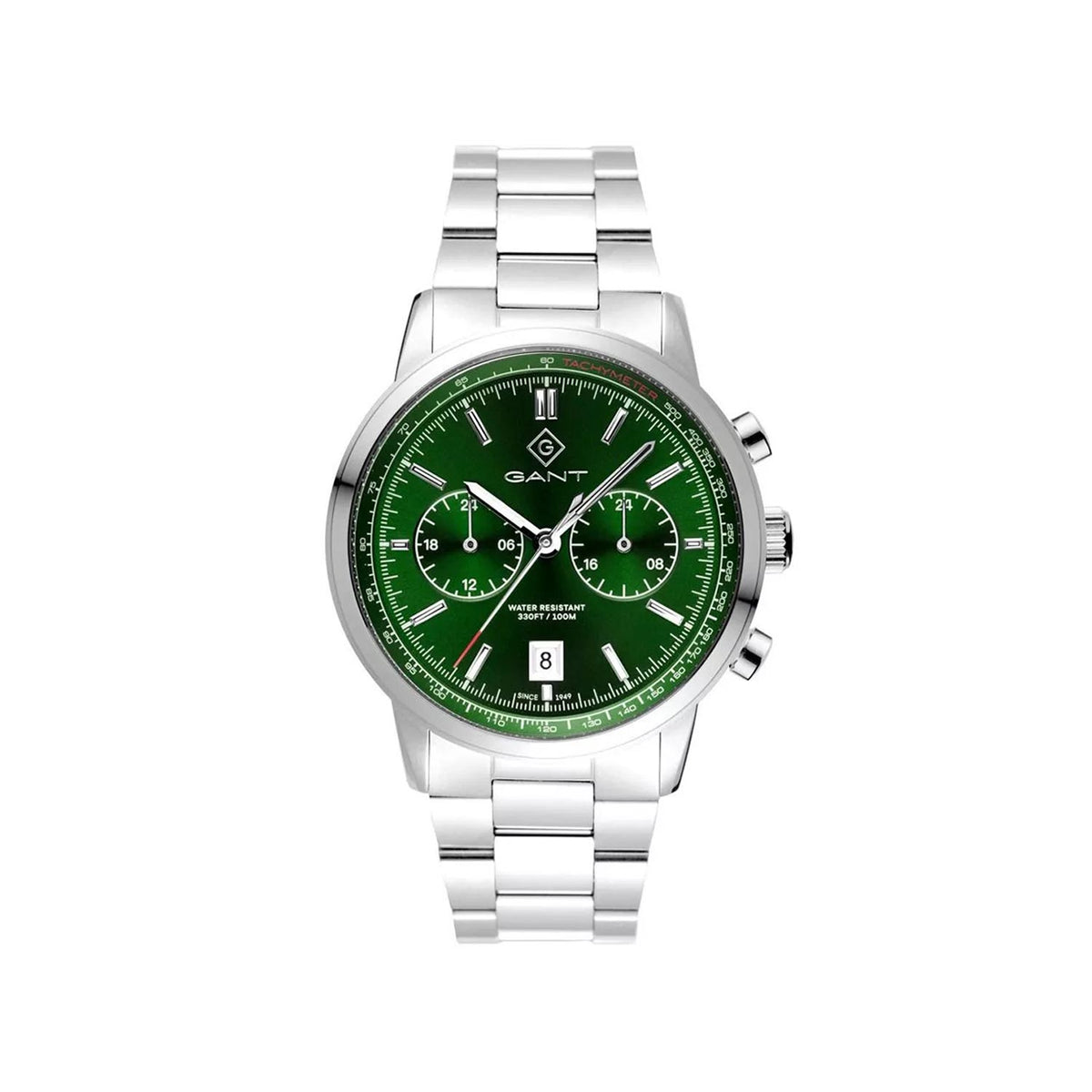 Gant Men’s Bergamo Watch, Silver & Green