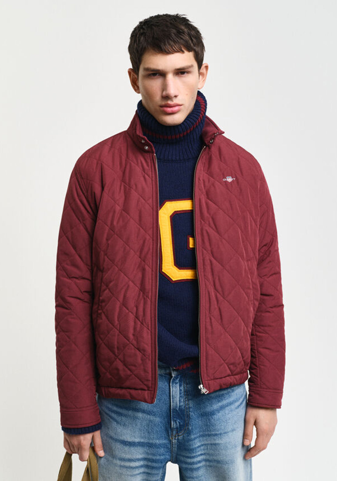 GANT Gewatteerde jas met koord trim, zwart, L