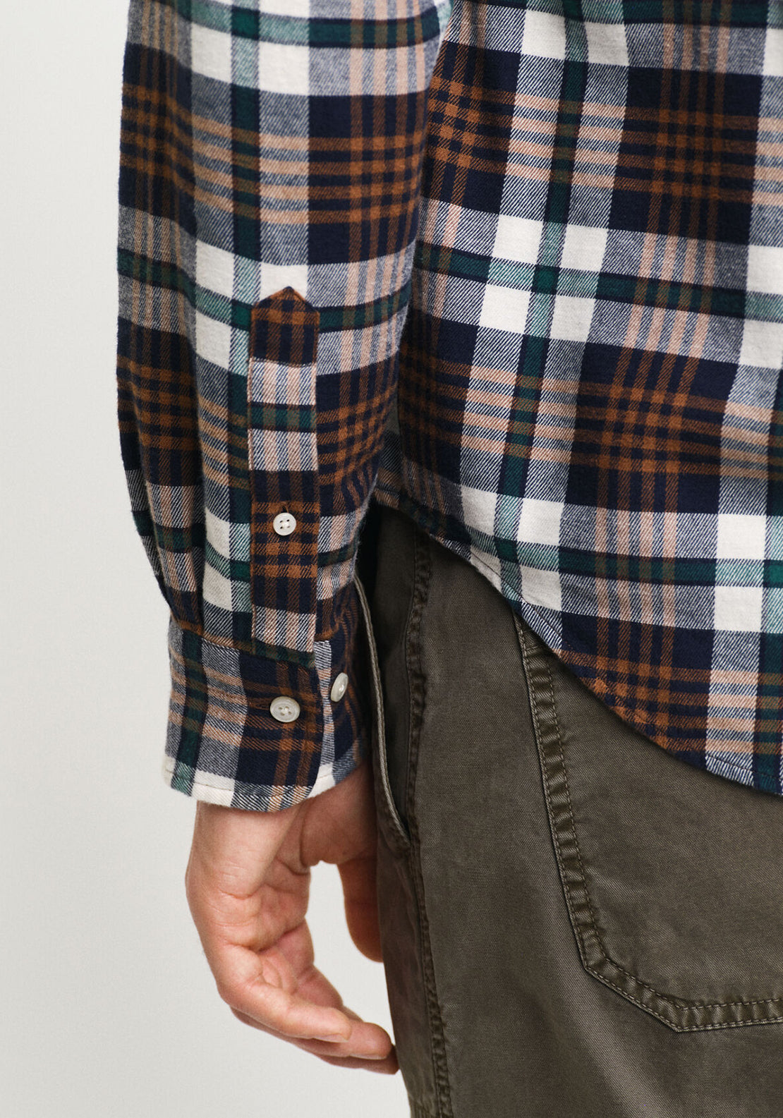 Gant Flannel Plaid Shirt, Brown Multi