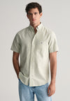Gant Oxford Short Sleeve Shirt, Milky Matcha