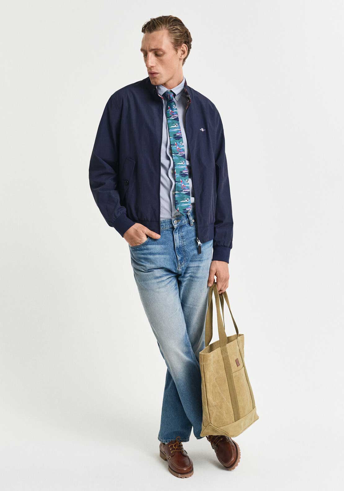 Gant Reversible Harrington Jacket, Classic Blue