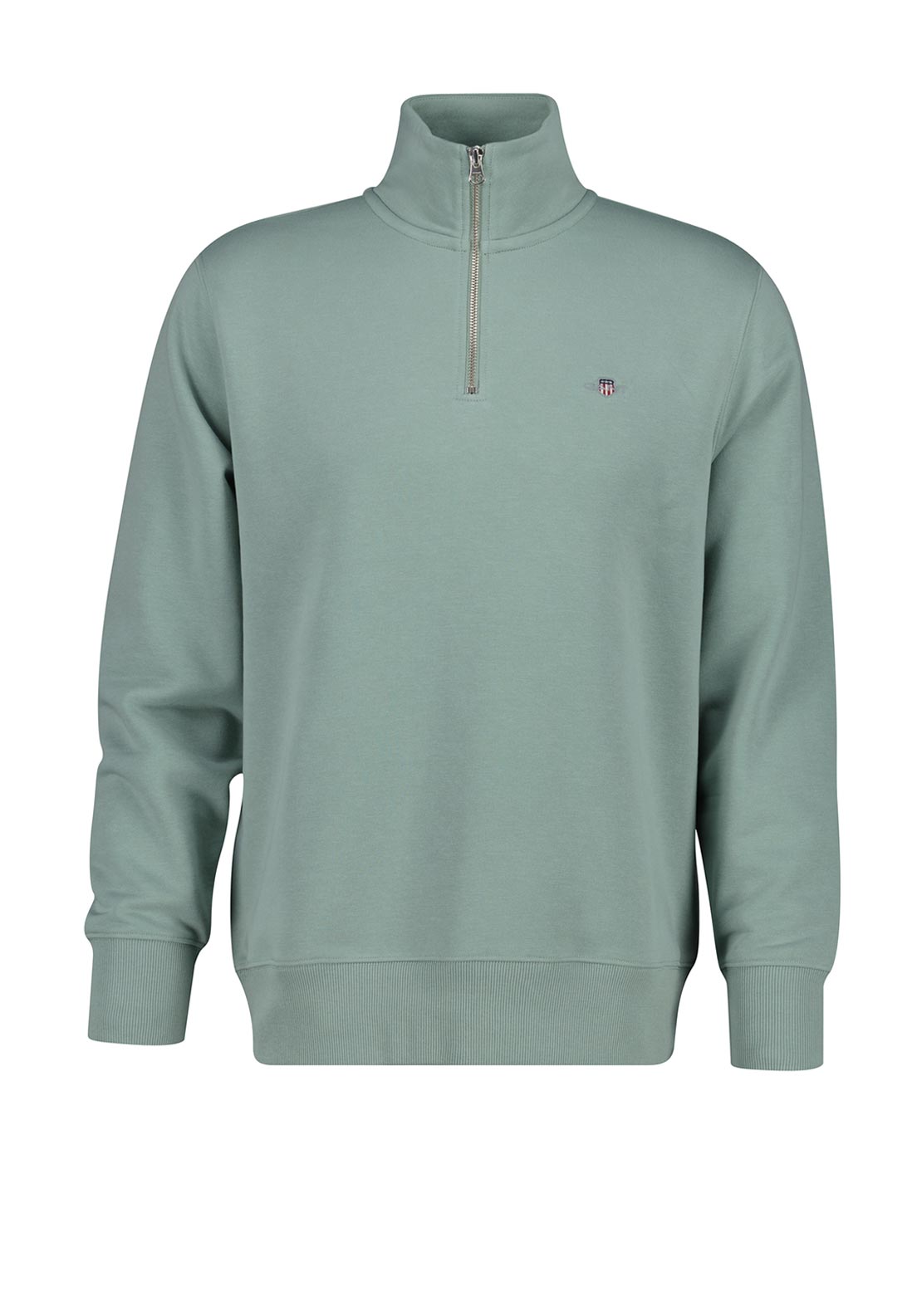 Gant Sheild Half Zip Sweatshirt, Duck Egg Blue