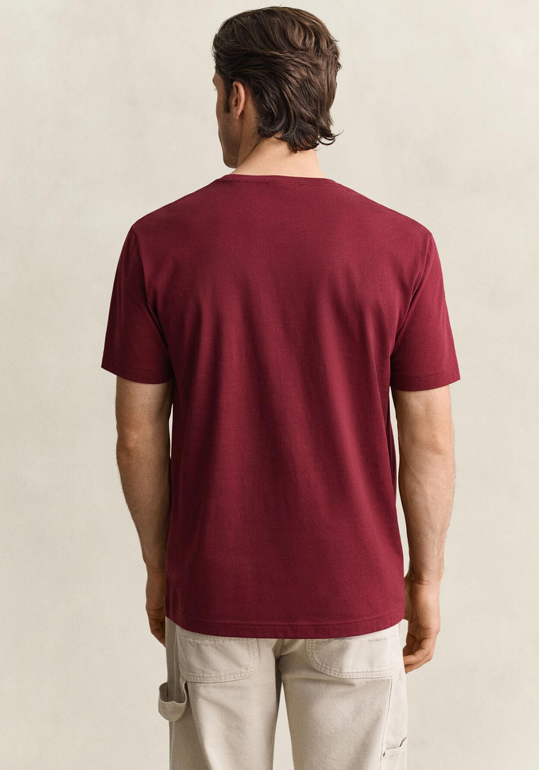 Gant Shield Crew Neck T-Shirt, Deep Grape Wine