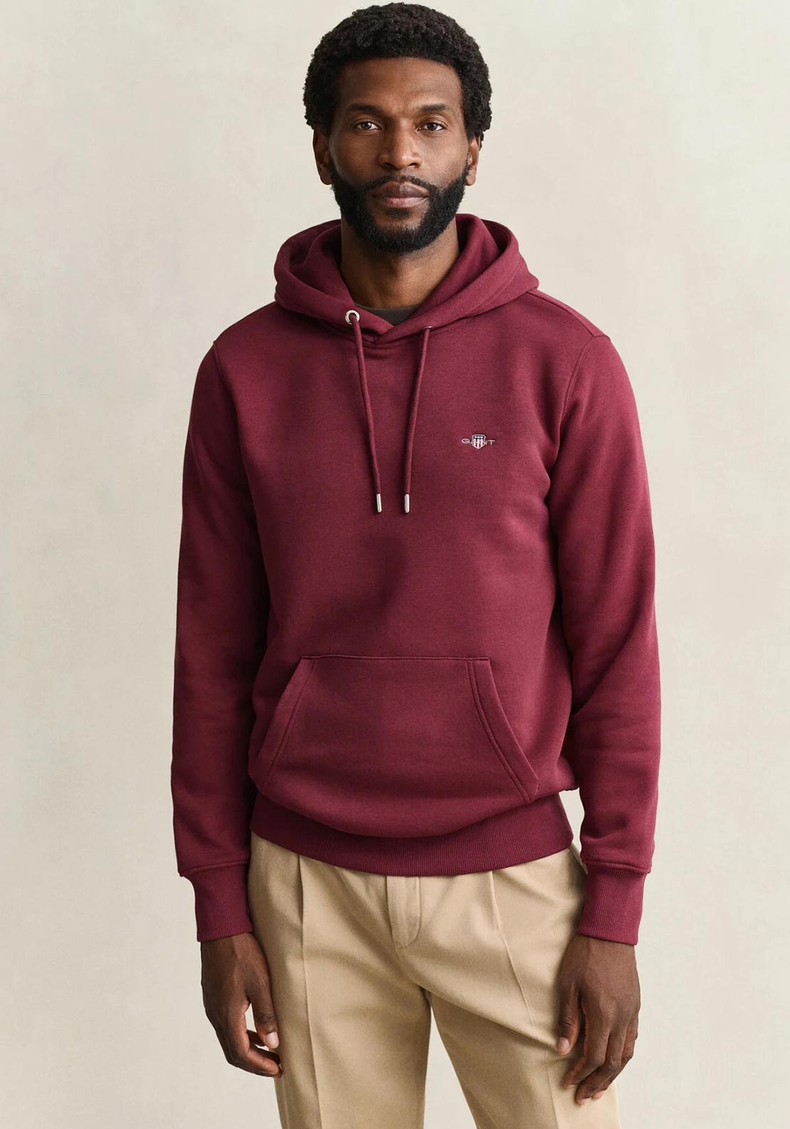 Gant Shield Hoodie, Deep Grape Wine