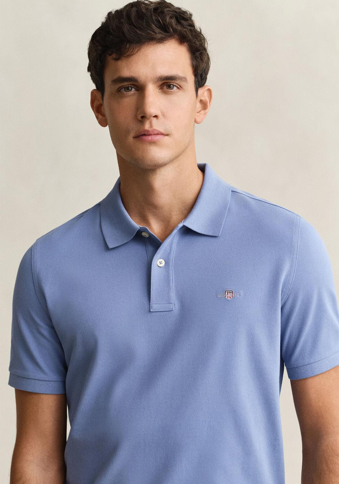 Gant Shield Pique Polo Shirt, Blue