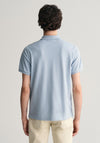 Gant Shield Pique Polo Shirt, Dove Blue