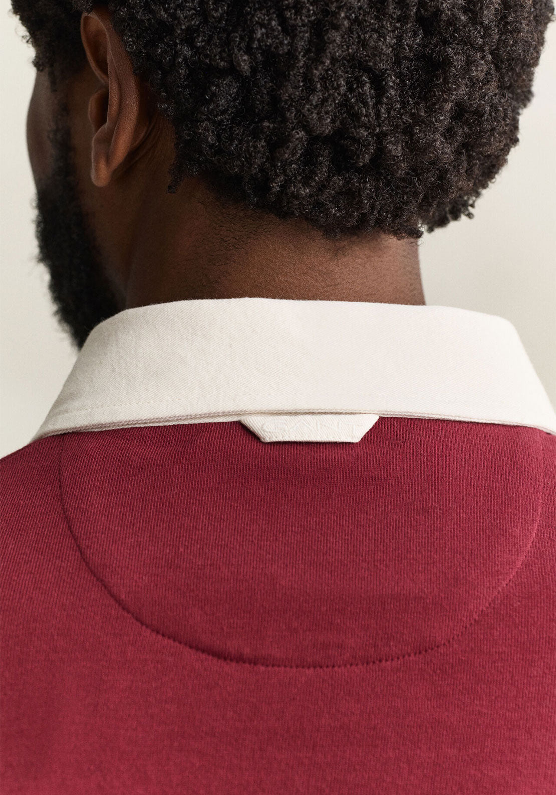 Gant Striped Heavy Rugger Rugby Shirt, Plumped Red Multi