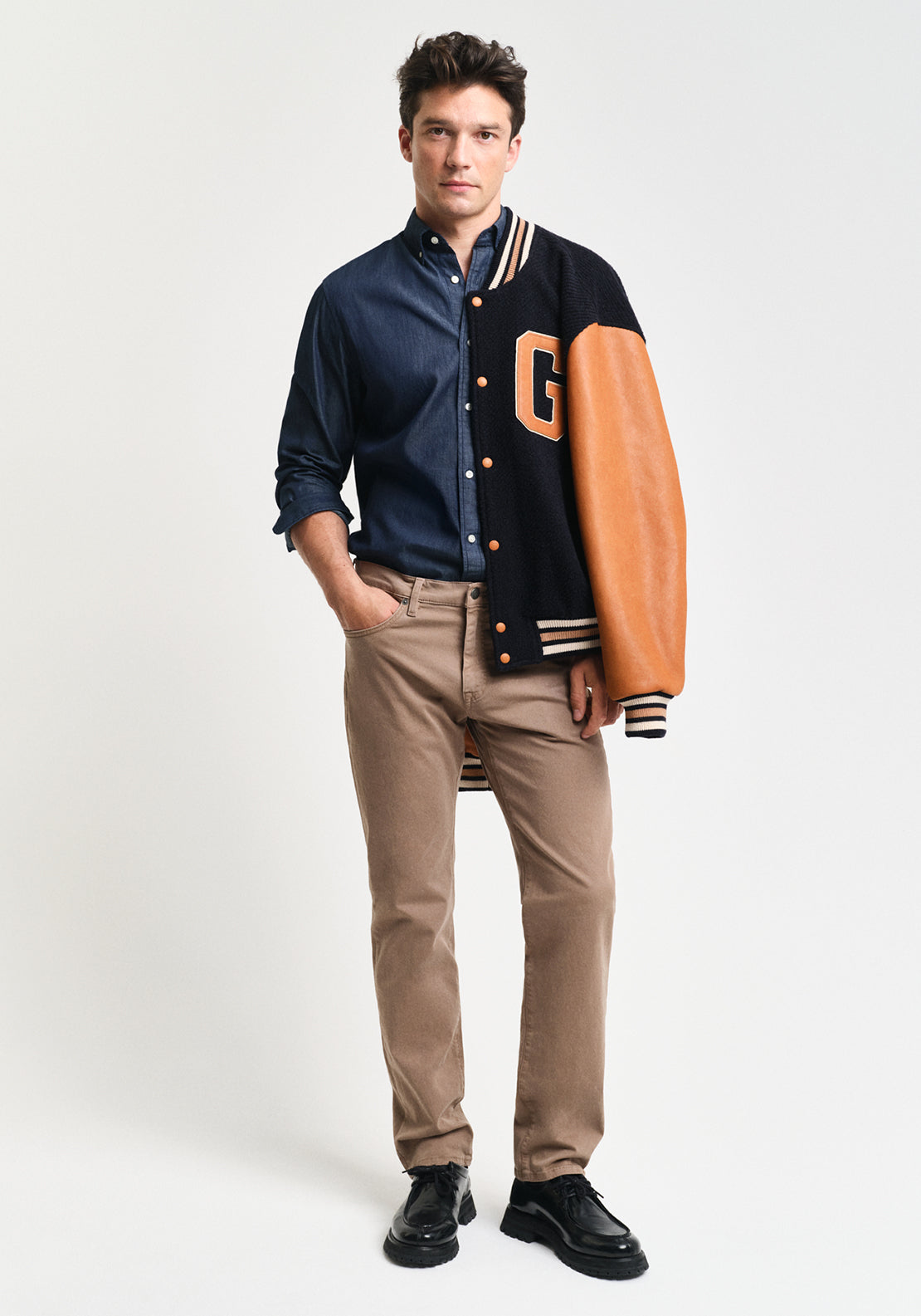 Gant Classic Regular Shirt, Dark Indigo