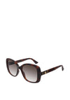 Gucci GG0762S Ladies Butterfly Sunglasses, Tortoise Shell