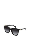 Gucci GG1071S Ladies Soft Cat Eye Sunglasses, Black