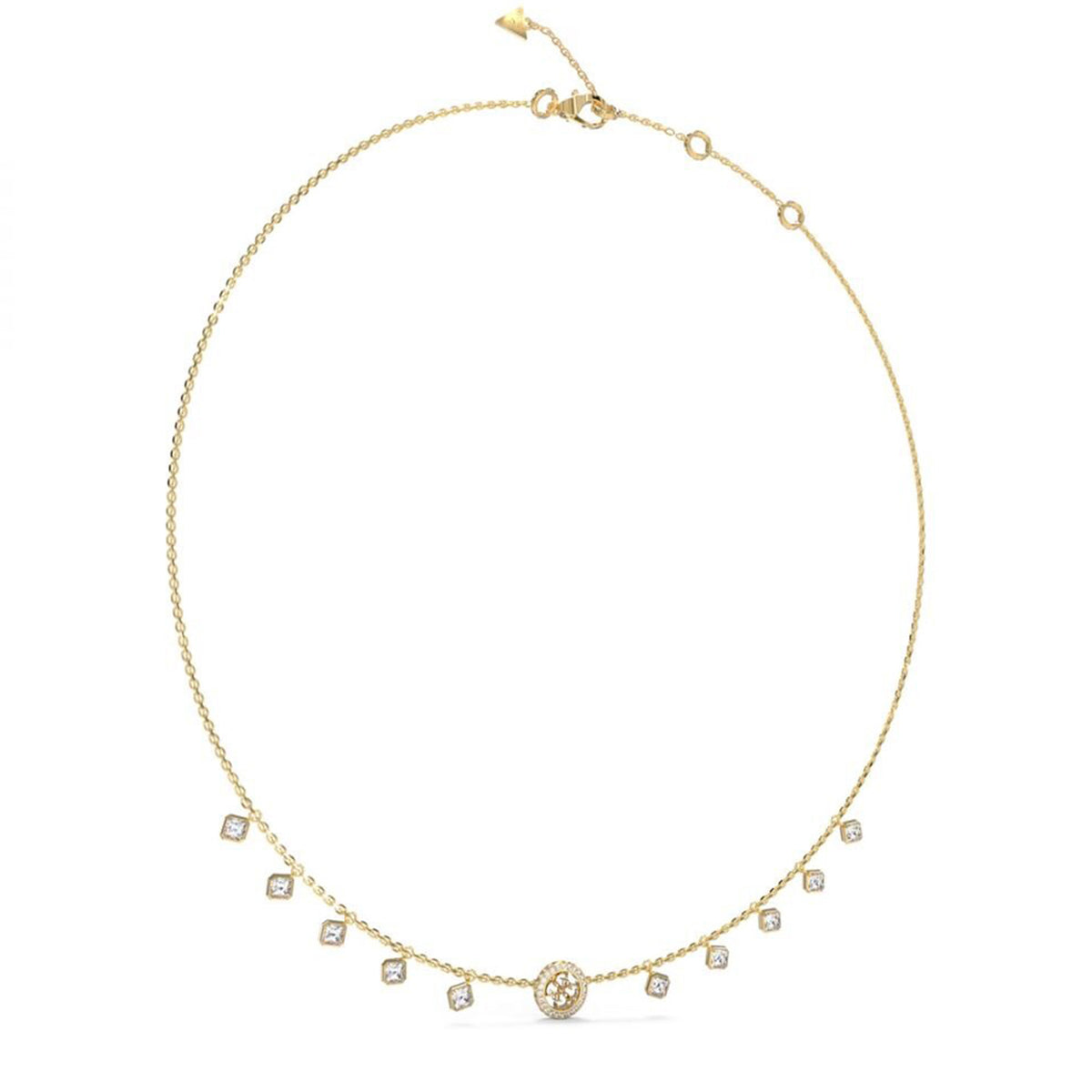 Guess Crush 4G CZ Drop Necklace, Gold