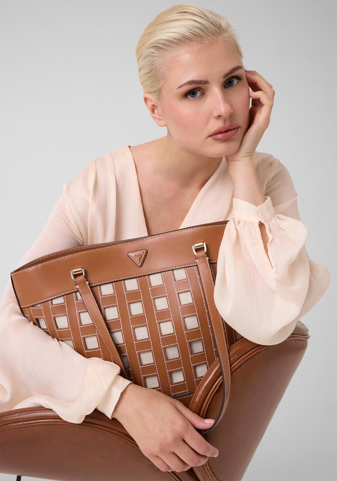 Guess Frankie Girlfriend Tote Bag, Brown