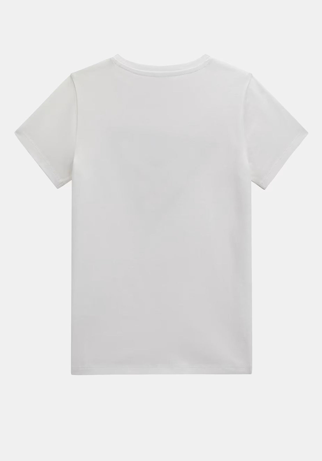 Guess Older Girl Triangle Logo Short Sleeve Tee, White
