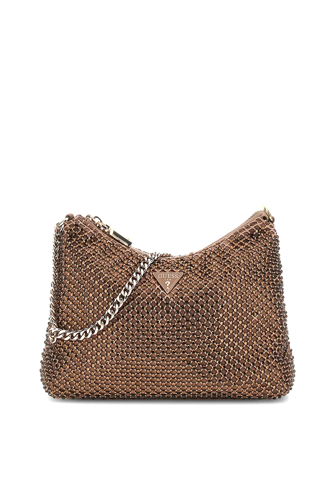 Guess Zalina Rhinestone Mini Shoulder Bag, Bronze McElhinneys