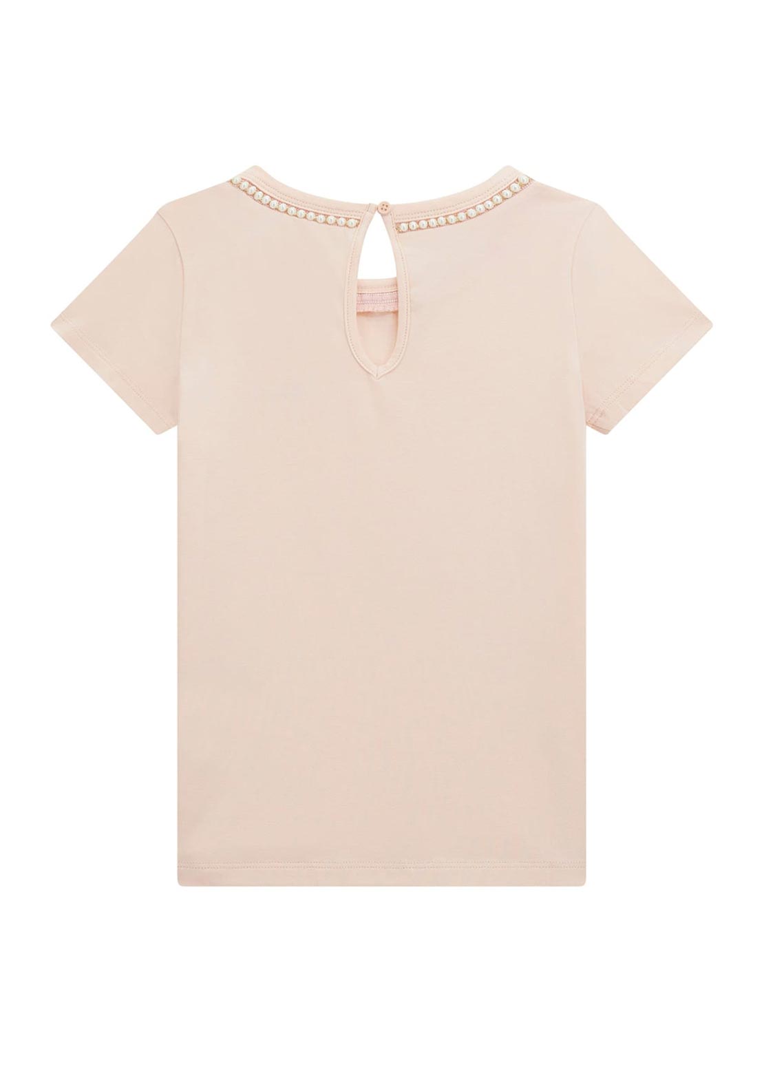Guess Older Girl Pearl Short Sleeve Tee, Pink